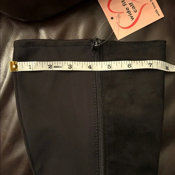 Black Knee-High Boots with Silver Detail NWT - Picture 7 of 7